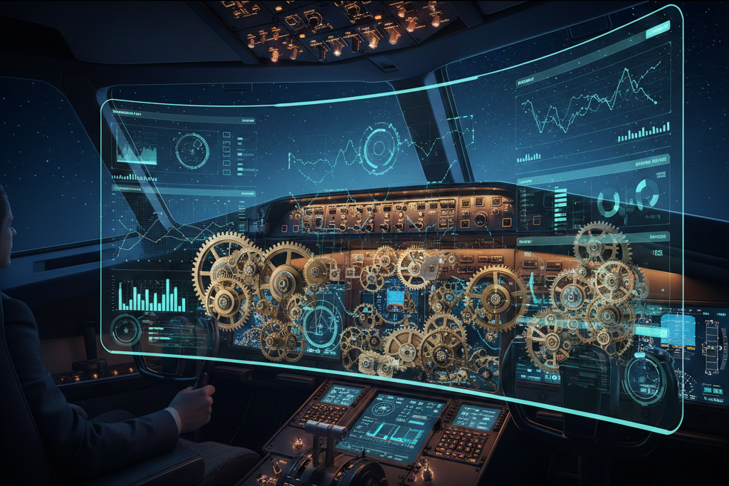Cockpit moderno com engrenagens suíças: Flutter encontra Java